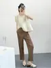 Top Irregular para Mujer, Diseño de Nicho de Alta Gama para Verano, Estilo Issey Miyake, Camiseta de Manga Corta Holgada Adelgazante Plisada de Alta Calidad