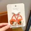 Novo Laço de Cabelo de Lã com Desenho Animado Doce de Morango e Abóbora Coreano Lindo Versátil Laço de Cabelo para Menina Acessórios de Cabelo
