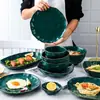 Ins Cerâmica Pratos Domésticos e Conjunto de Louça Atacado Tigela Grande para Sopa, Macarrão, Salada, Tigela de Arroz, Prato de Peixe, Porcelana Branca