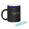 Suministro Directo de Fábrica Taza de Cerámica Creativa de Pizarra Negro Mate Escribible Taza de Cerámica de 11 oz Taza de Café