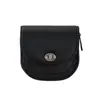 Bolsa redonda pequeña ~ Artículo más vendido transfronterizo, bolso de solapa pequeño de alta gama con cierre de broche y cremallera, tarjetero estilo Chanel, monedero moderno y dulce
