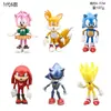 Figuras de Sonic de 1ª Generación 6 Figuras de Sonic Super Sonic Ratón Ratón Volador Juguete Modelo de Juego Adornos de Muñeca