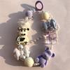Peluche de Oso Pelo Largo Agujero Bolas de Pelo Hecho a Mano DIY Cadena para Teléfono Móvil Cadena Cruzada Bolso de Hombro Cadena Colgante Joyería Accesorios