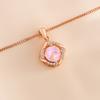 Nuevo Collar Giratorio Colgante Redondo Moda Comercio Exterior Collar de Cristal Diamante Joyería Collar de Circonita Cadena Clavícula para Mujer