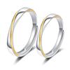 Anillo de pareja de plata S925 anillo de Mobius moda personalidad estudiante masculino y femenino anillo liso anillo de par regalo de San Valentín