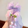 Horquilla de Lirio del Valle Super Hada con Lazo, Accesorio para el Cabello para Mujer, Adorno Floral Fresco y Dulce para la Parte Posterior de la Cabeza, Accesorio para el Cabello de Dulce Estilo Antiguo