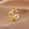 Anillo para Mujer, Lujo Ligero, Nicho de Alta Gama, Anillo Exagerado de Zirconia, Anillo Sencillo, Anillo Abierto, Joyería de Reina Madre, No se Desvanece