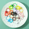 Llavero Colgante Estrella de Cinco Puntas de Colores Anillo de Tarjeta de Aleación DIY Hecho a Mano Abalorios Perler Hebilla Colgante Material de Adorno Venta al por Mayor