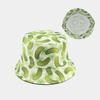Creativo nuevo patrón de pepino sombrero para el sol de doble cara tendencia callejera muestra rostro sombrero de cuenca pequeño protección solar para exteriores sombrero de pescador
