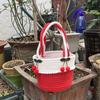 Cesta de Almacenamiento Tejida con Cuerda de Algodón Bolso Cesta de Almacenamiento de Cerezas Lindas Cesta Regalo Souvenir de Boda Bolso Cesta Pequeña