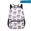 Mochila Escolar Animada de Dibujos Animados 3D Nueva Estampada Alrededor de Sanrio Kuromi Kuromi Alrededor de Estudiantes de Primaria