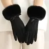 Guantes de Invierno Cálidos para Mujer, Gamuza Felpa, Cómodos y Gruesos, a Prueba de Viento y Frío, Adecuados para Ciclismo y Conducir, Guantes con Pantalla Táctil