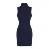 Vestido sin mangas de cintura alta para mujer, cintura elástica ceñida, elegante vestido ajustado al cuerpo, nuevo estilo Primavera Temprana 2026, vestido base moderno