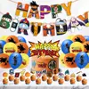 Nuevo Set de Cumpleaños Infantil Temático de Dragon Ball Goku Globo Bandera Decoración para Fiesta de Cumpleaños