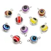 Colgante Ojo del Diablo de Aleación de Zinc de 5 Colores para Joyería DIY Conector Redondo Geométrico Accesorios para Collares Pulseras