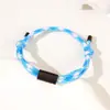 Pulseira Tubular Europeia e Americana Transfronteiriça com Cordão Duplo Colorida Aço Inoxidável Cor Impressão e Gravação Pulseira de Corda Trançada Ajustável
