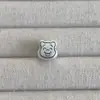 Plata Pura 999 Plata 3D Dibujos Animados Sanrio Gato Kitty Winnie the Pooh Gato Jingle Cuentas DIY Agujero Pasante Accesorios de Oso