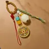 Pingente Chaveiro de Metal de Alta Qualidade, Cabacinha Oca, Estilo Chinês Cinnabar, Ornamento Fofo