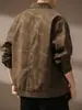 Jaqueta de alta qualidade estilo retro americano tie-dye com gola desgastada, nova coleção de primavera masculina, corte solto, moderna, outerwear casual para o trabalho