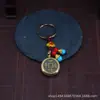 Pingente chaveiro de latão Zodíaco giratório de um lado oito deuses guardiões joias ano animal
