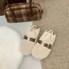 Zapatos Mary Jane tipo slip-on de algodón esponjoso, nuevo estilo para mujer, adecuados para usar al aire libre, estilo francés, zapatos otoño/invierno 2026, suela suave