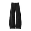 Wk176 Estilo High Street Americano Unisex Moderno Gama Alta Diseño Plisado Corte Holgado para Hombre Pantalones de Tiro Caído Forma de Cimitara