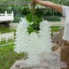 Flores Falsas de Glicina Flores Violetas de Techo Enredaderas de Flores Decoración de Boda Interior Enredaderas Tiras de Flores de Plástico Plantas Enredaderas