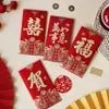 Venta al por mayor Regalo Fortuna 2026 Año Nuevo Feliz Sobres Rojos con Brillo con Bendiciones y Buena Suerte Venta Directa de Fábrica