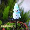 Luzes de Chão de Boneco de Neve de Natal Alimentadas por Energia Solar Decoração de Jardim Gramado Ambiente Externo Decoração de Casa de Natal