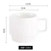 Taza de Porcelana Blanca Pura para Celebridades de Internet Taza Apilable Taza de Agua para el Hogar Taza de Café Patrón de Logo 320 ml