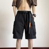 Shorts Americanos Funcionales para Hombre Verano Delgados Sueltos Casuales Media Pierna de Moda Marca Talla Grande Pantalones de 5 largos para Estudiantes