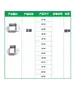 Conjunto de 5 peças de acessórios de fixação para corrimão de aço zincado, conjunto completo de conectores para corrimão de varanda e escada, base de ferro forjado para tubos quadrados