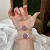 Pulsera de Cristal Rosa Natural 'Delicia del Corazón' para Mujer, Popular en Transmisiones en Vivo de Dami, Pulsera de Amatista 'Perla de la Fortuna' para Mujer