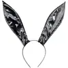 Linda Bola de Pelo Chica Gato Diadema de Cuero con Campana Negro Sexy Accesorio para el Cabello Ropa de Cabeza Erótica Halloween Celebridad de Internet Puro Deseo Estilo Callejero