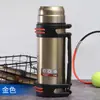 Acero Inoxidable 304 Hervidor Aislado de Gran Capacidad Asa Exterior Taza Térmica Deportiva Correa para Acampar Hervidor de Montañismo Portátil