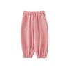 Pantalones de niña Wulibuyi primavera y otoño pantalones deportivos pantalones de chándal casuales de moda de moda con tobillo atado versátiles pantalones para niños