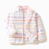 Chamarra de Felpa con Cuello Alto "Purple Fair Isle" Otoño 2026 Nuevo Estilo para Niñas Pequeña, Mediana y Grande Cálida