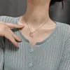 Collar Gato de la Luna con Circonita Amanecer de Primavera Colgante Japonés y Coreano Fuente de Regalo para Transmisión en Vivo Cadena para Clavícula Gato Pequeño Piedra Lunar