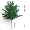 Pino artificial aguja de pino árbol pequeño planta rama de pino piedra falsa decoración de boda navideña artesanía material de hoja accesorios de planta verde navideña