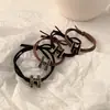 Ins Coreano Celebridad de Internet Sencillo Combinación Total Cabeza Pedrería Aleación Letra H Pedrería para el Cabello Pedrería para el Cabello Bola de Pedrería Anillo para el Cabello Accesorios para el Cabello Tocado