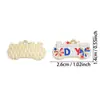 Nuevo Colgante de Gota de Aceite del Día de la Independencia Americana Accesorios de Joyería de Aleación DIY Colgante para Collar Llavero Cruz Colgante Venta Caliente Transfronteriza