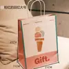 Serie de Bolsas de Regalo Bolsa de Empaque para Té con Leche, Café, Repostería Bolsa de Papel Kraft Bolsa Tote para Pasteles Bolsa de Compras Regalo
