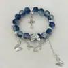 Conjunto de Cuatro Piezas Super Hada~Pulsera Fusu Lingdie con Diseño de Borla de Mariposa de Lujo Ligero, Pulsera de Pareja, Regalo para Estudiante