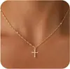 Moda Europea y Americana, Lujo Ligero, Estilo de Gama Alta de Nicho, Collar con Colgante de Cruz, Colgante Decorativo Creativo Personalizado Transfronterizo