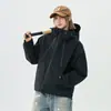 Chaqueta con capucha nueva para Primavera y Otoño 2026, Cortavientos e Impermeable, Chaqueta Casual de Exterior para Mujer, Versátil Casual Dopamina