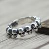 Anillo de calavera explosiva Cao Shi Shein para hombre y mujer, estilo retro, antiguo, dominante, con personalidad y sentido avanzado.
