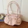 Bolso de cubo plisado elegante de mano para mujer 2026 verano nuevo bolso casual simple de un solo hombro versión coreana sensación de alta gama bolso de mujer