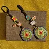 Pingente Chaveiro Cabacinha da Sorte Esmaltada Fosca Banhado a Ouro, Ornamento Qilin Ábaco, Pingente de Presente