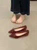 Primeiro Encontro: 2026 Novo Verão/Primavera Sapatos Femininos Plataforma Bico Fino Rosa Nude com Laço, Estilo Francês Suave