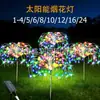 Las luces de fuegos artificiales con configuraciones de 1 a 4/5/6/8/10/12/20 son adecuadas para diversas ocasiones como luces decorativas solares para jardín.